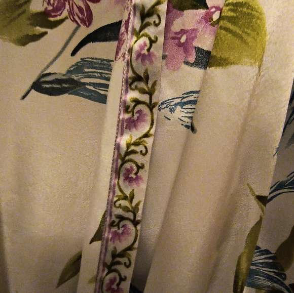 Oscar de la Renta pink label xl kimono style bathrobe - Picture 3 of 10